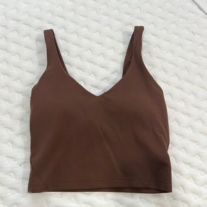 mocha brown align tank size 4, lululemon